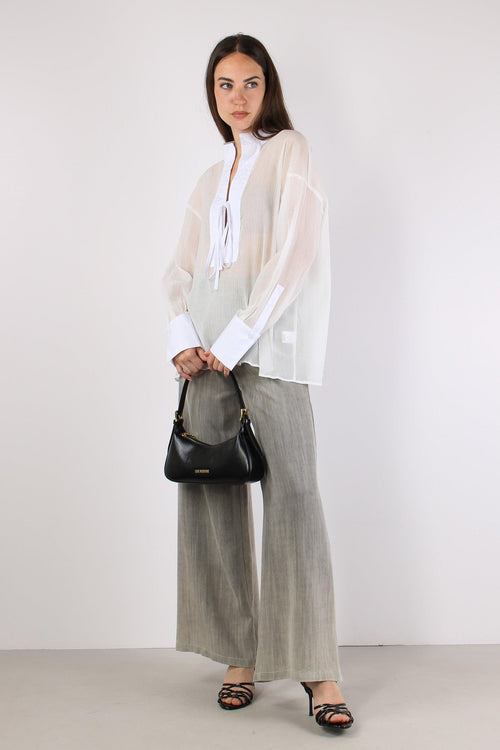 Camicia Chiusura Fiocco White