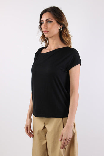 T-shirt Nodo Spalla Nero - 6