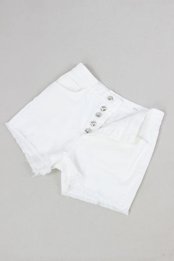 Stella Short Denim Bottone Gioiello Latte - 3