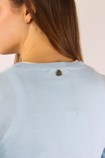 Maglia Girocollo M/l Viscosa Cielo - 8