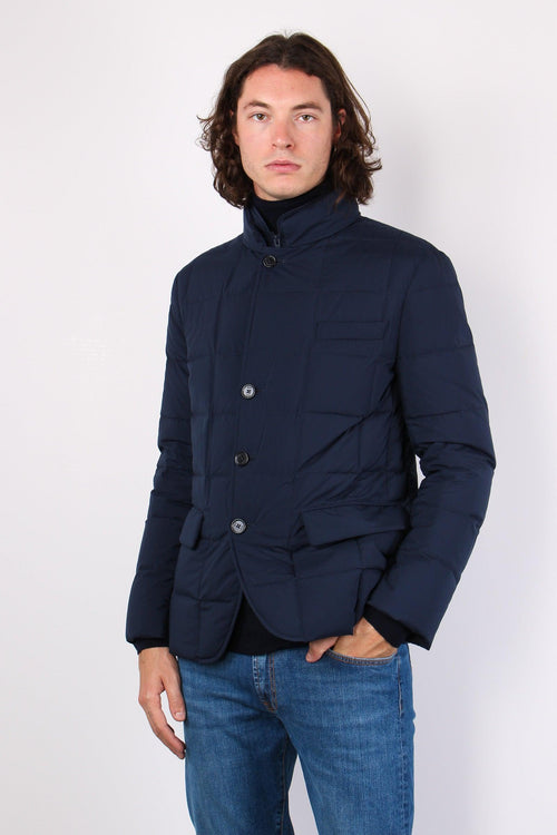 Down Jacket Microfibra Blu - 2