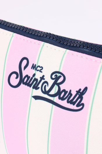 Aline Pochette Righe Rosa - 6