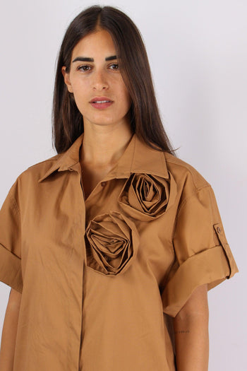 Abito Cotone Applicazione Fior Biscotto - 8