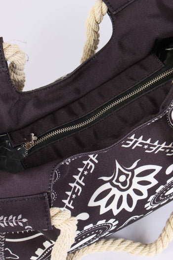 Borsa Fantasia Frange Laterali Nero - 5