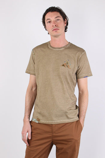 T-shirt Ricamo Cactus Brown - 4