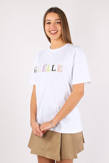 T-shirt Logo Multicolor Bianco - 2