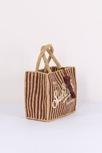 Colette Mini Raffia Righe Beige/moro - 8