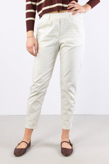Chino Elastico Rasatello Burro - 2