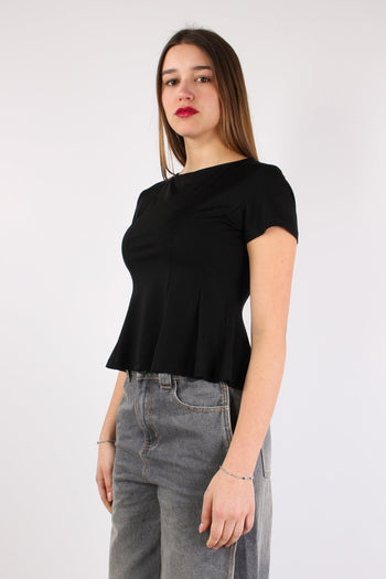 T-shirt M/m Riprese Fianchi Nero - 3