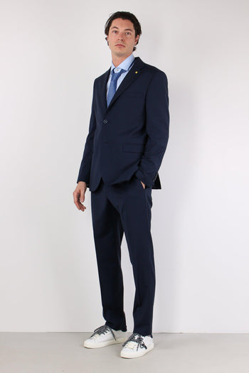 Abito Misto Lana Slim Blu - 4