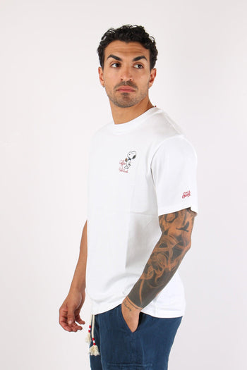 T-shirt Scritta Ricami Snoopy Caffe - 6