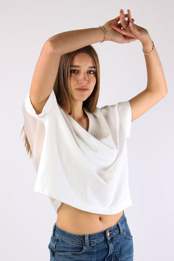 T-shirt Scavo V Organza Off White - 5