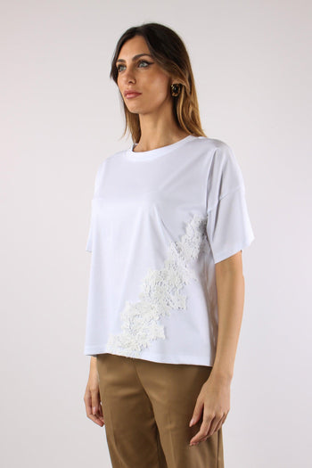 T-shirt Inserto Macrame Bianco - 3
