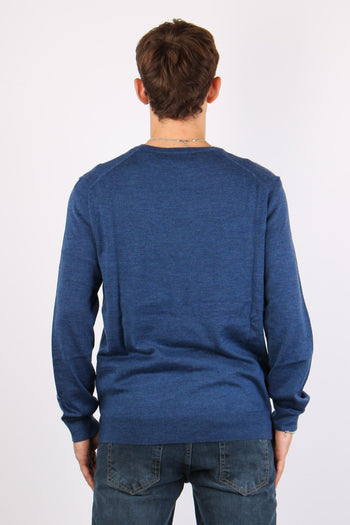 Maglia Scollo V Merinos Rustic Navy - 3