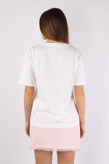 T-shirt Stampa Bimba Corona Panna - 3