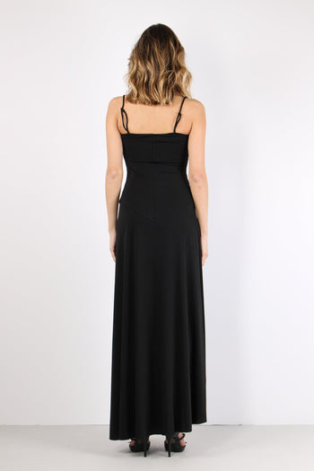 Malala Abito Lungo Fluido Black - 5