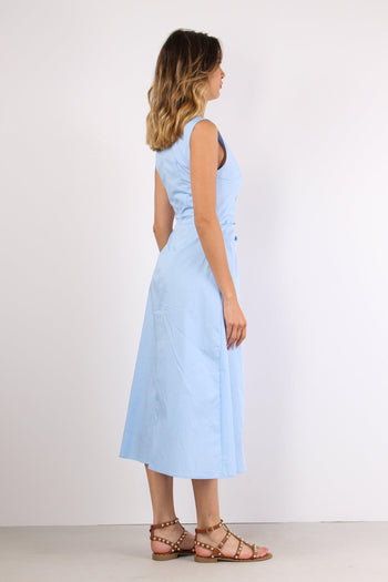 Abito Cotone Ripresa Azzurro - 6