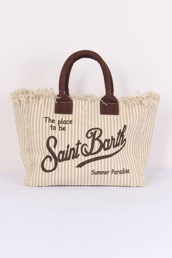 Vanity Canvas Righe Beige/moro - 4