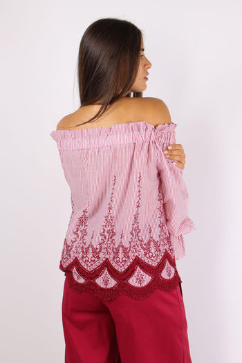 Top Riga Sangallo Bianco/rosso - 4