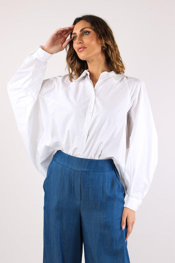 Camicia Over Cotone Bianco - 3