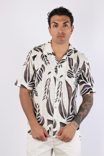 Cu1001 Camicia Mc Fantasia Moro/latte - 6