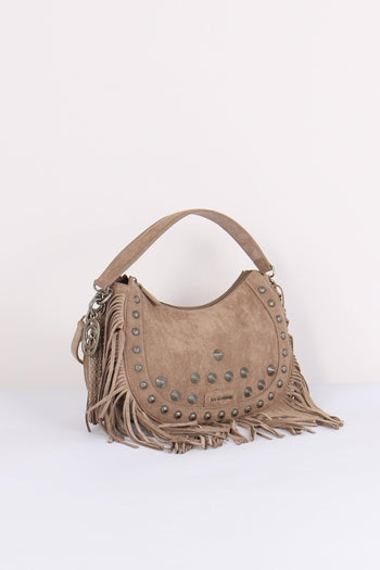 Mezzaluna Suede Frange Taupe - 5
