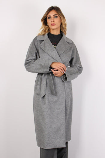 Resina Cappotto Lungo Cintur Grigio Chiaro - 7