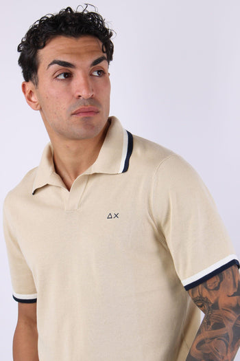 Polo Derby Filo Riga Contrasto Beige - 7