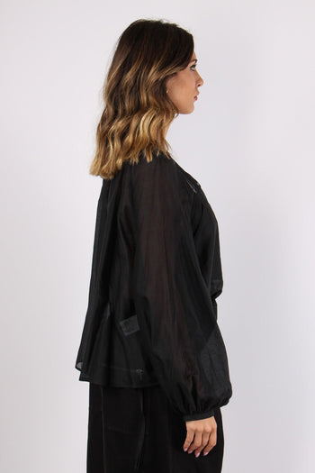 Darren Blusa Voile Bulloni Nero Limousine - 5