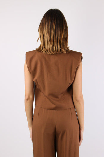 Camicia Smanicata Spalline Terra - 4
