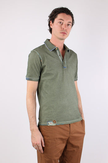 Polo Ricamo Collo Militare - 7