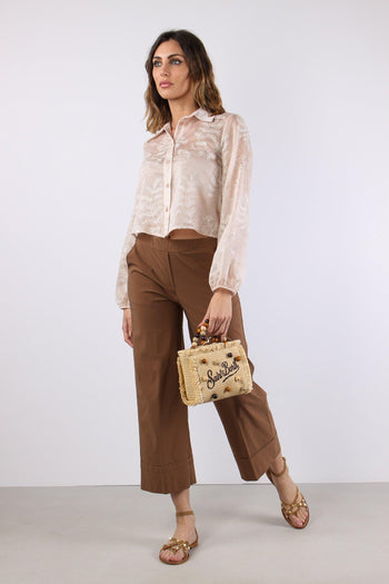Pantalone Cropped Risvolto Terra - 5