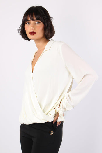 Cristel Blusa Scollo Incroci Ivory - 5