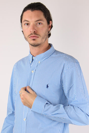 Camicia Slim Popeline Riga Light Blu/white - 8
