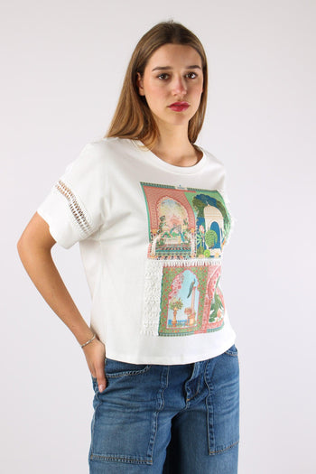 T-shirt Multi Patch Bianco - 9