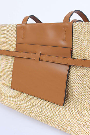 Belty Shopping Rafia Naturale/cuoio - 6