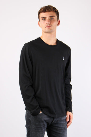 T-shirt Ml Scollo V Logo Polo Black - 4