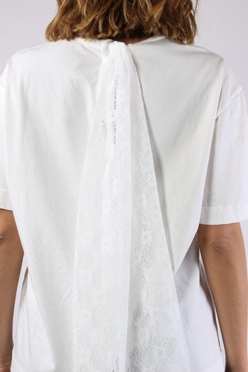 T-shirt Fiocco Pizzo Bianco - 8