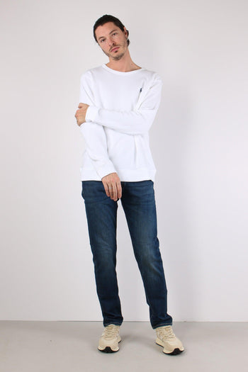 Felpa Girocollo Spugna White - 3