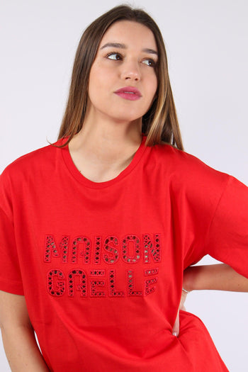 T-shirt Ricamo Maison Rosso - 7