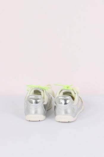 Sneakers Pelle Multi Lacci Silver - 3