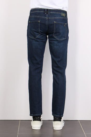 Denim Tapered Fit Denim Scuro - 3