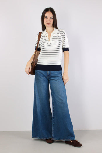 Polo Manica Corta Riga White/blue - 6