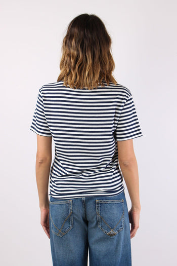 T-shirt Riga Logo Bianco/blu - 4