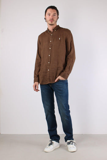 Camicia Lino Slim Fit Chestnut - 2