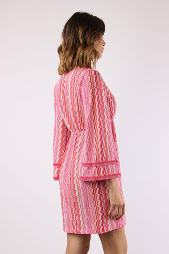 Abito Corto Frange Electric Fuxia - 6