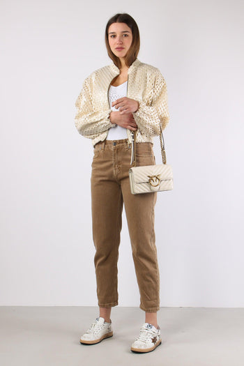 Denim Boyfriend Resinato Biscotto - 3