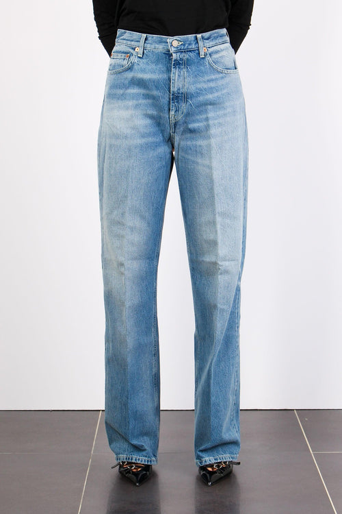 Francine Denim Gamba Larga Denim Medio - 2