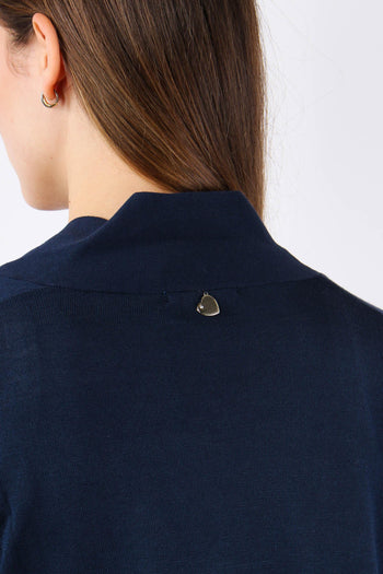 Cardigan Aperto Lunghezza Medi Blu - 6