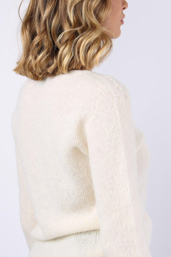 Maglia Misto Alpaca Crema - 5